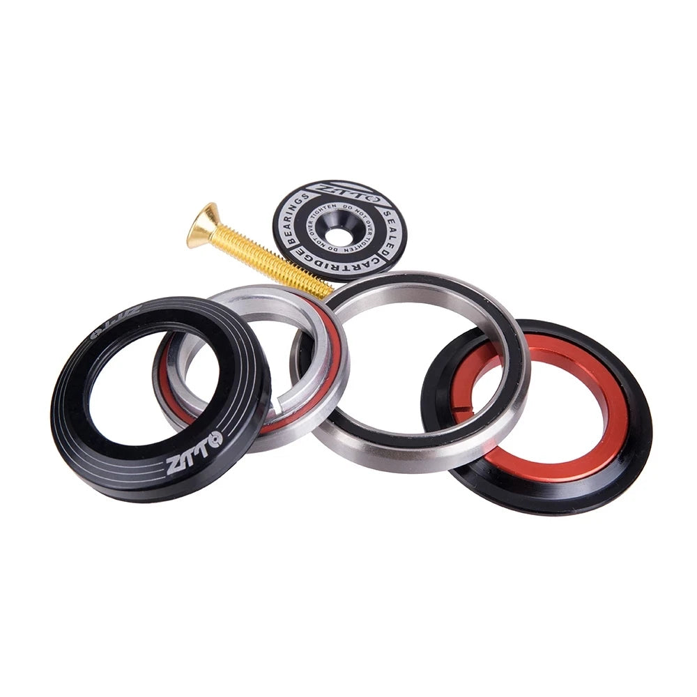 MTB 4252ST 1 1/8"-1 1/2" Straight Tube Steering Column IS42 IS52 Bike Headset Bicycle Headset Bearing 42mm 52mm