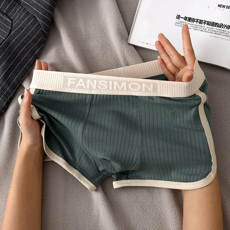 Men's Panties Boxer Shorts Underwear Sexy Striped Man Underpants Male Homme U Convex Shorts Lingerie Boxer Briefs