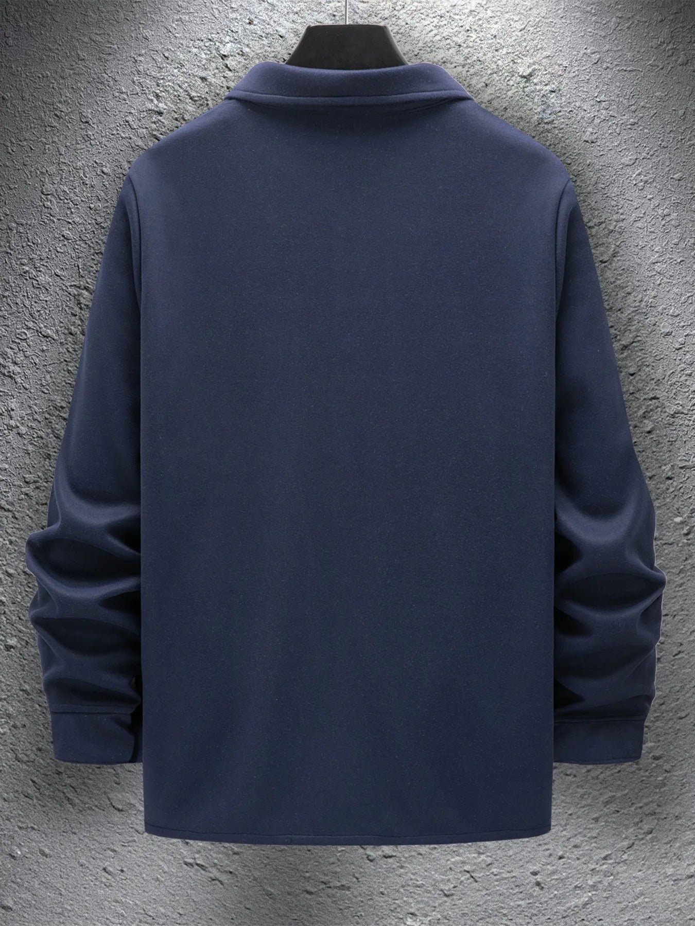 2025 new men's casual spring and autumn solid color single-breasted jacket pocket long-sleeved coat