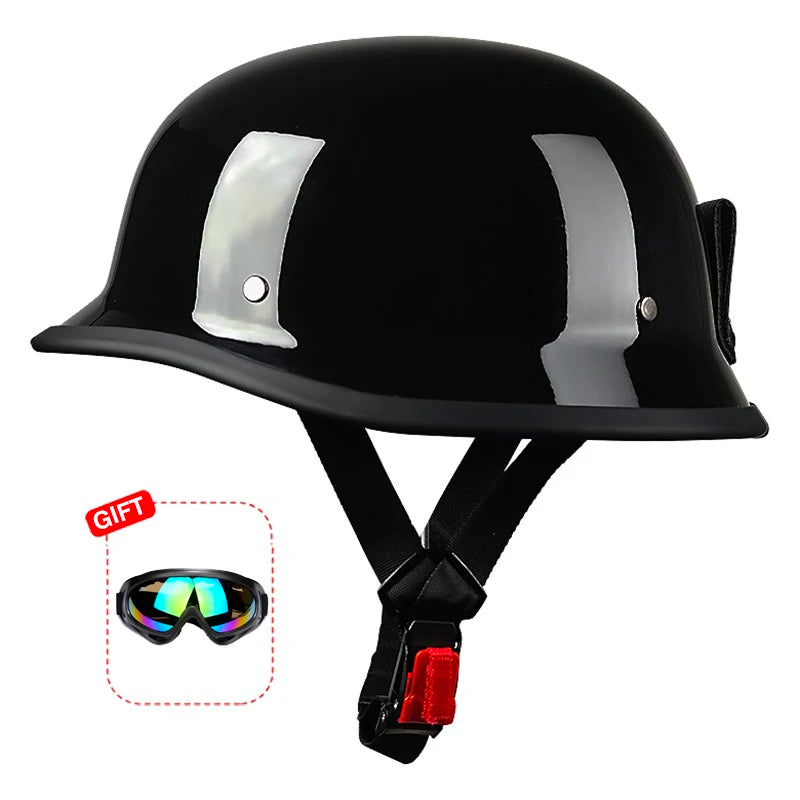 17 Classic Retro Half Helmets for Motorcycle Open Face Helmet Beanie Cruising Skull Cap Small for Motorbike Scooter Chopper