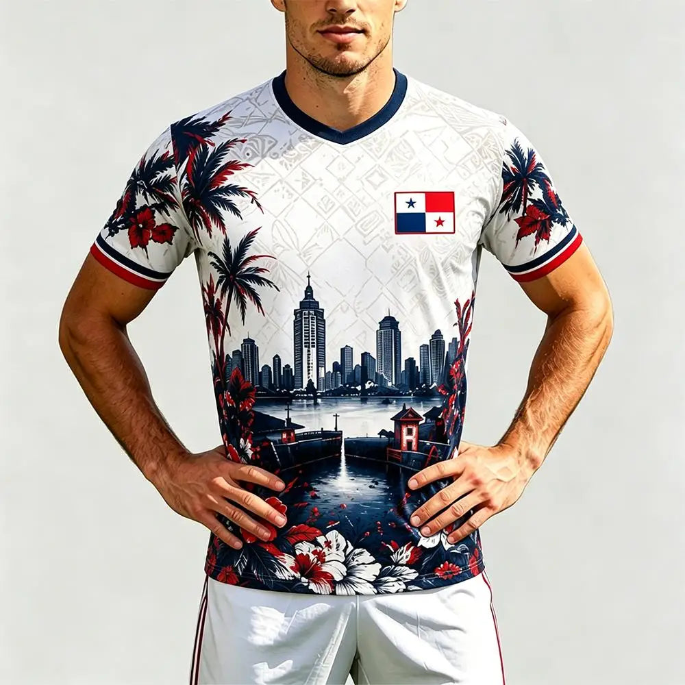 Panama Flag 3D Printed T-shirt 2026 Panama Outdoor Sports Soccer Training Jersey Unisex Quick Dry Breathable Casual Street Tops