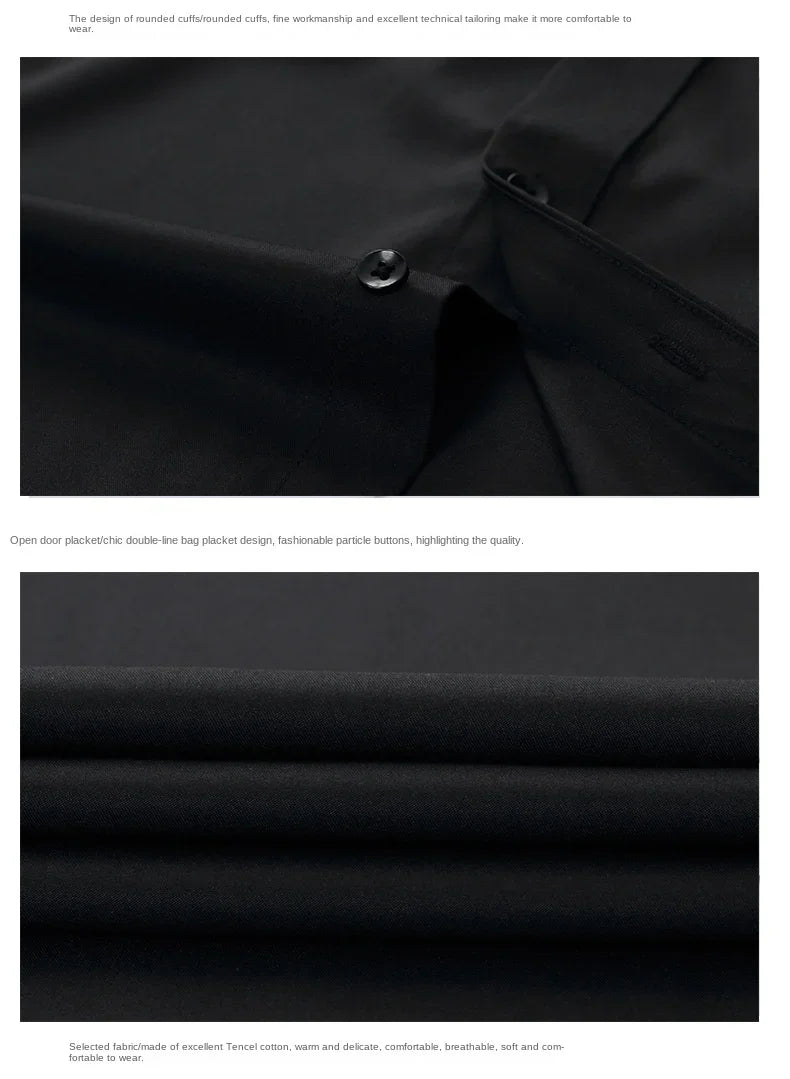Four sided elastic shirt for men's shirt, multi-color non ironing, wrinkle resistant, simple business dress, casual shirt