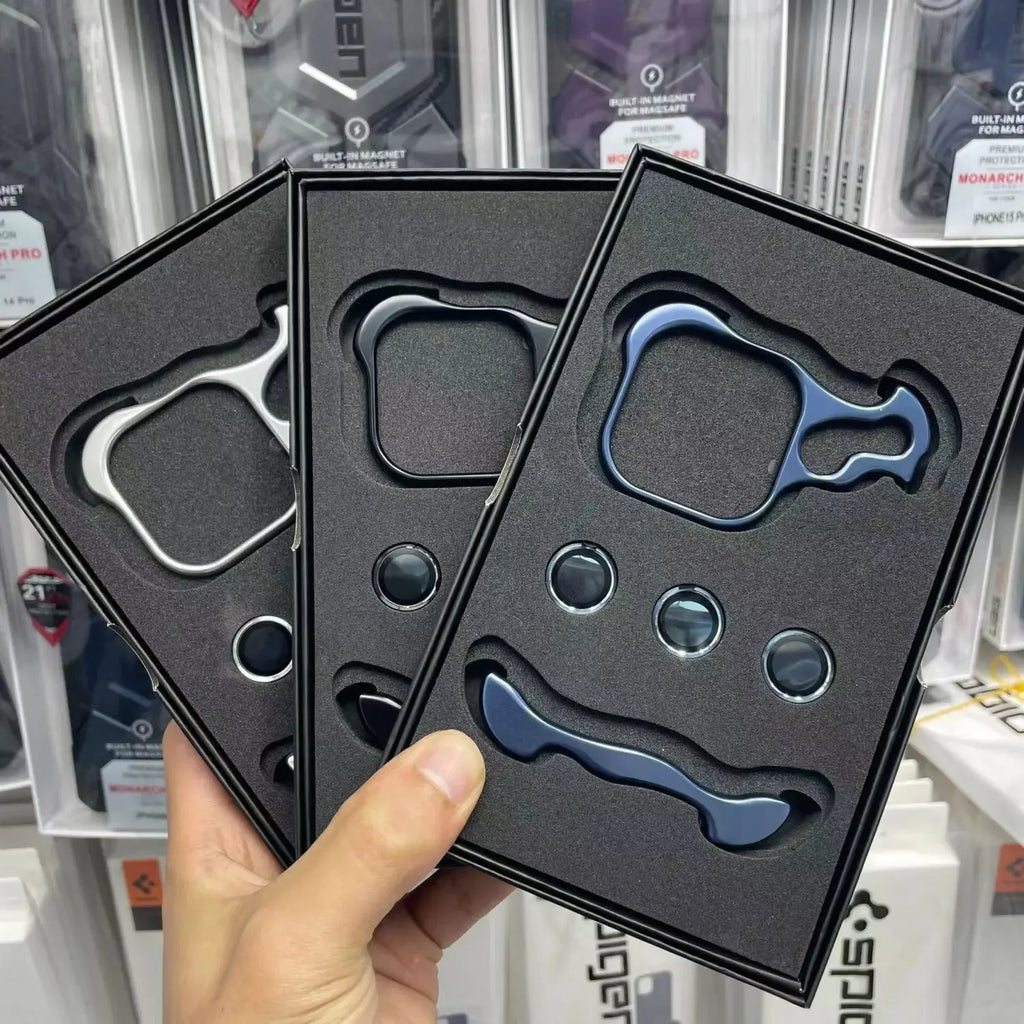 lrregular Metal Bumper Phone Case For IPhone Air 13 14 15 16 17 Pro Max Plus Lens Film Protection Bare Aluminum Shockproof Cover
