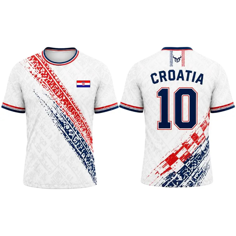 Croatia Flag Printed T-shirt Men Quick Dry Breathable Football Jersey Men's And Women's Casual Streetwear Short-sleeved Tops