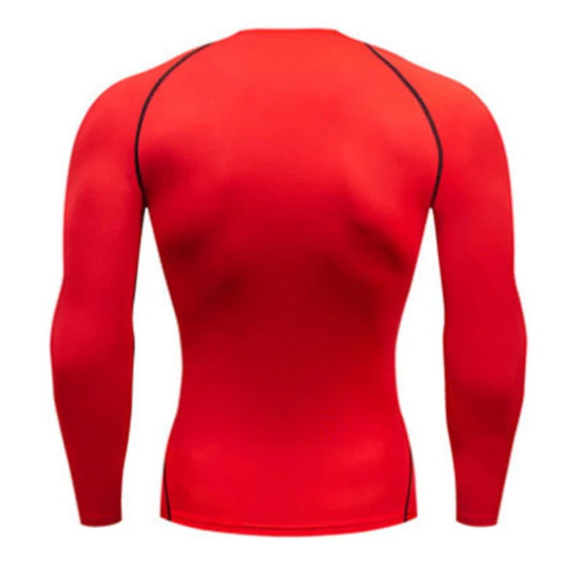 Autumn Winter Compression Shirt Long Sleeve Casual Slim T Shirts For Men Quick Dry Football Tops Gym Sport T Shirt Man Clothing