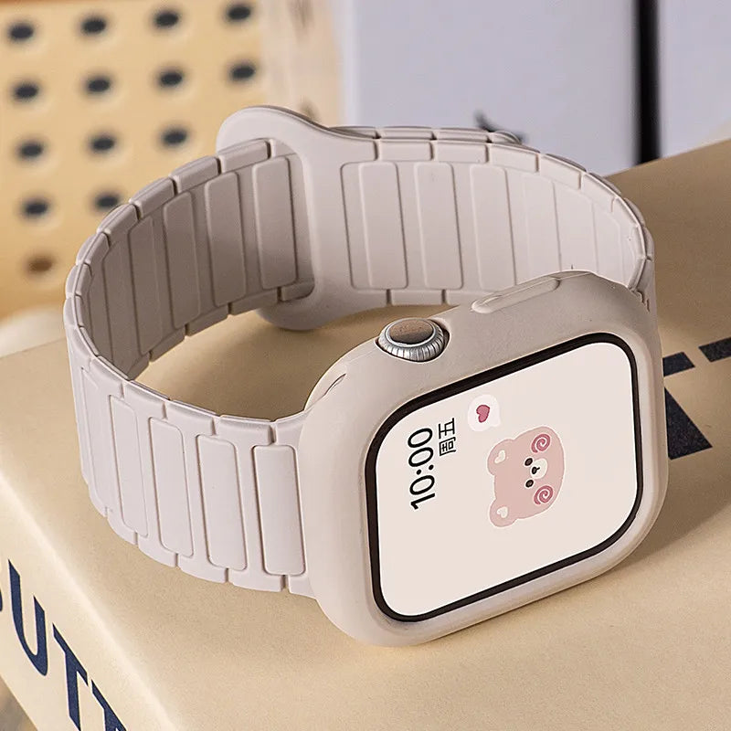 Silicone Case+Strap bracelet correa cover For Apple Watch 10 46mm 49 44mm 40 45mm 41 42mm for iWatch series 9 8 7 6 5 4 Ultra 2