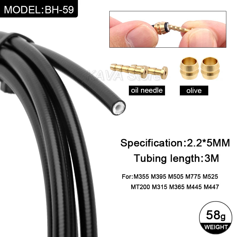 Hydraulic Disc Brake Cable 3M BH59 BH90 Bicycle Brake Hose Olive Set for Shimano DEORE XT SLX XTR Series Brakes MT200 M395 M375