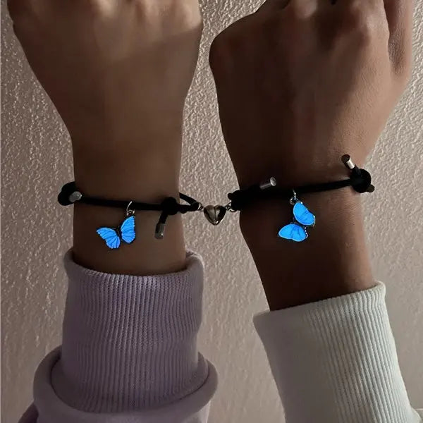 Romantic Luminous Sun Moon Couple Bracelets for Women Men Handmade Braided Rope Matching Bracelet Charms Lover  Jewelry Gifts
