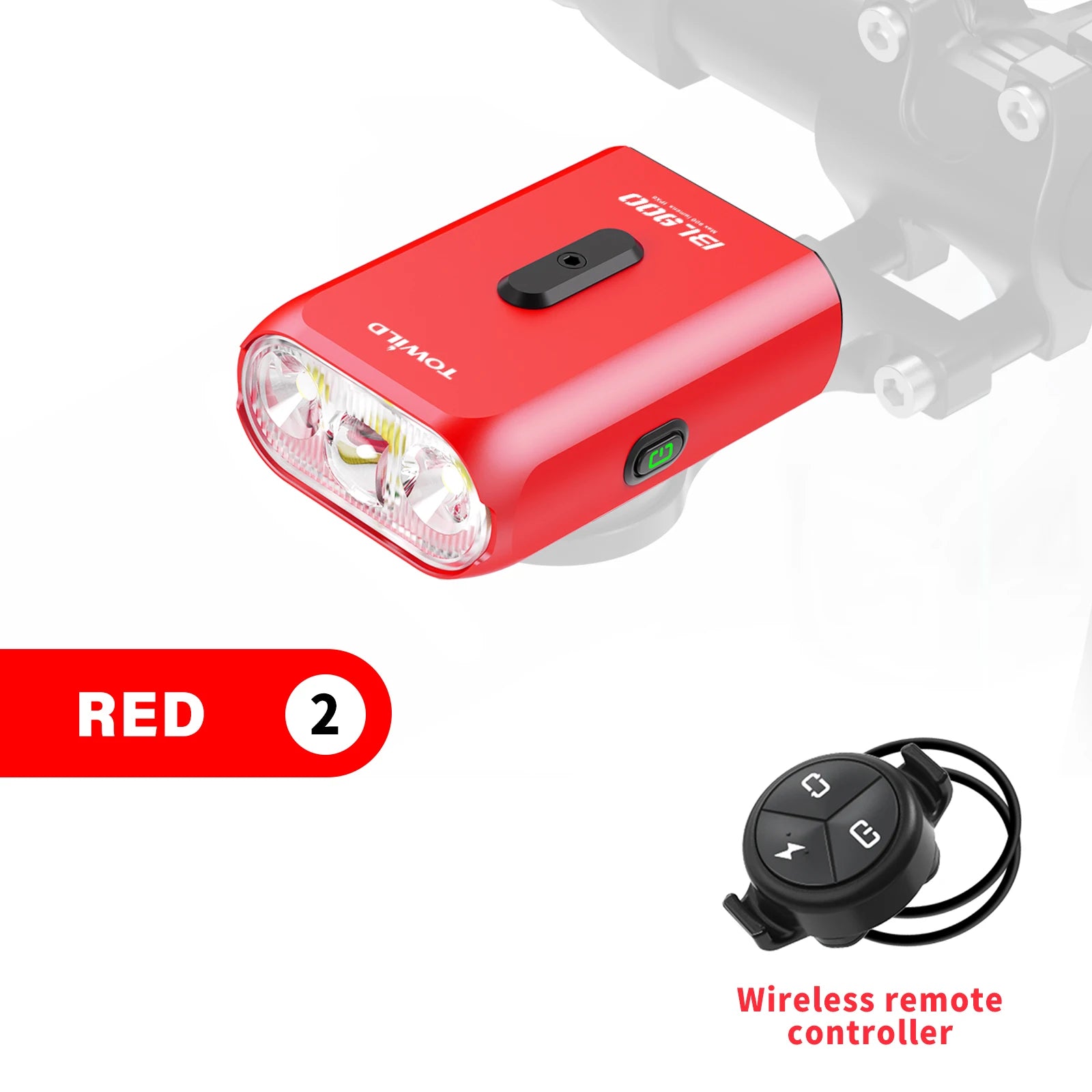 TOWILD BL900 Dual Mounted Bicycle Lights With Focus/Flood Beam 1100LM Rechargeable Bike Light Daytime Safety Night illumination