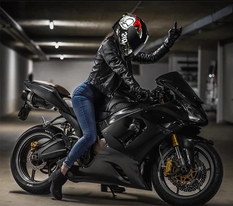 AIS helmet men and women electric motorcycle hard hat full helmet four-season summer knight head
