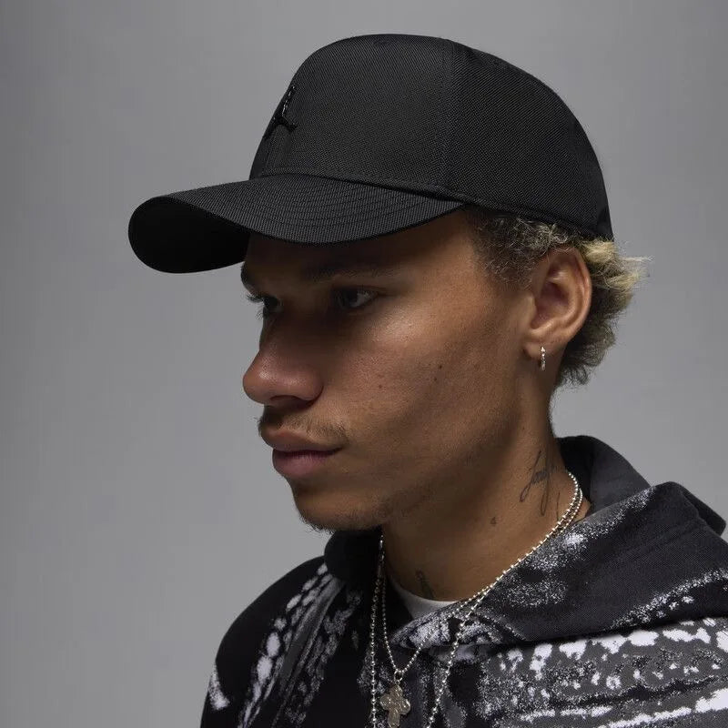 Jordan Brand Design Nylon Baseball Cap, Unisex Couple Style, Black Hm5750-010