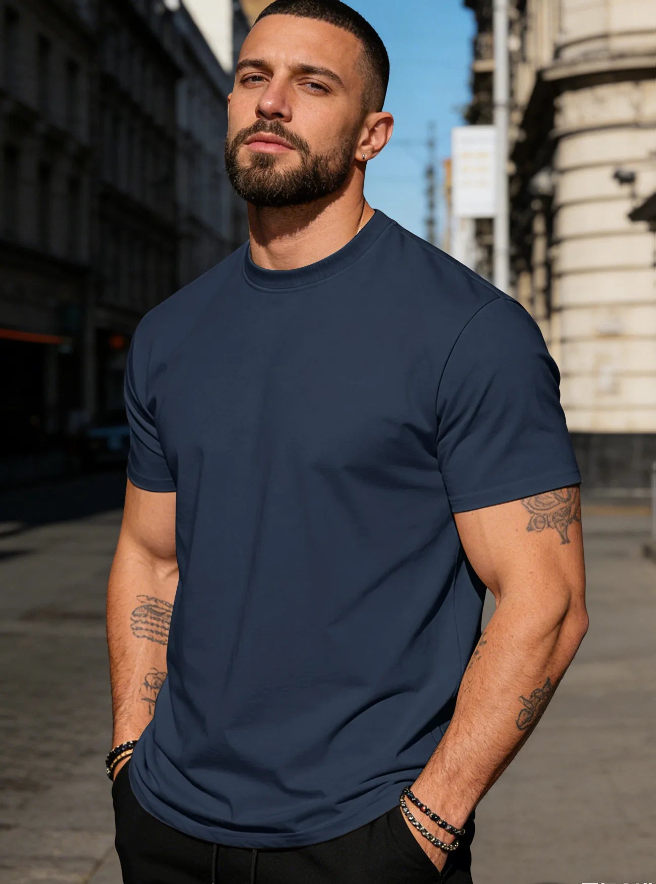 Summer Casual Comfortable Men's T Shirt Fashion Round Neck Short Sleeve Tops Simple Solid Color Oversized T-shirt Daily Clothing