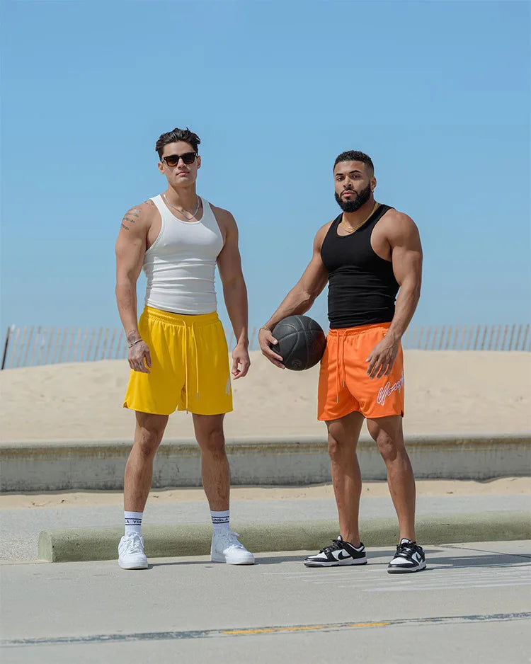 Trend Men's Mesh Beach Swim Casual Shorts Man Quick Dry Loose Basketball Jogger Short Pants Gym Fitness Sport Running Sweatpants