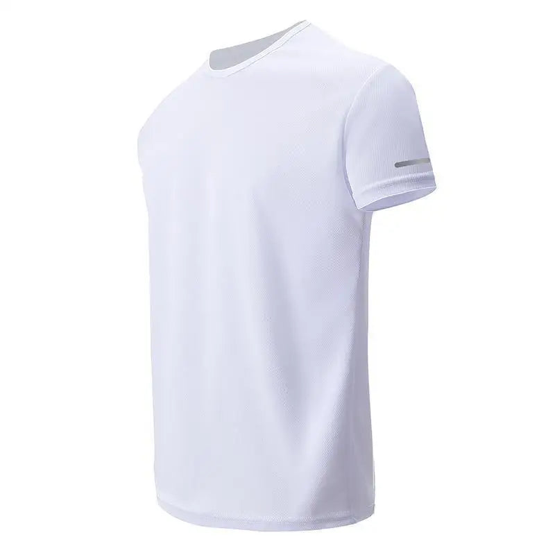 Solid Color Quick Drying Breathable Sports T-shirt For Men Running Basketball Football Training Fitness Short Sleeve T Shirt Man
