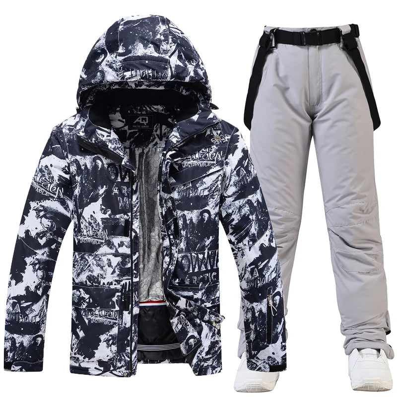 -30, Men and Women Snow Wear, Snowboarding Suit, Skiing Brand Jacket, Ski Jacket and Pant Sets, Snowboarding Clothing, Winter