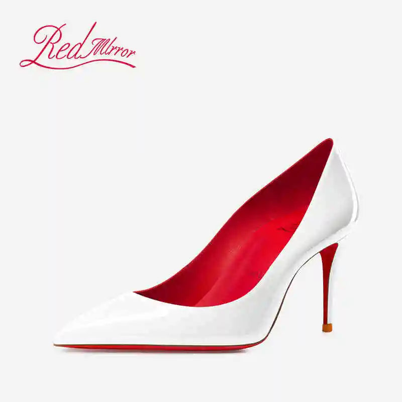 Women heels Naked color Women's elegant high heel Luxury Black shoes woman 2025 Red Shiny Bottoms Pointed Toe party Ladies Women