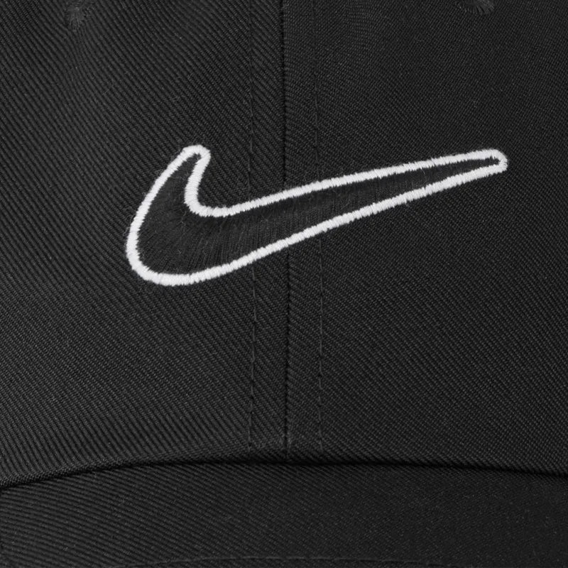 Nike soft top logo polyester fiber duckbill cap unisex couple style black-FB5369-010