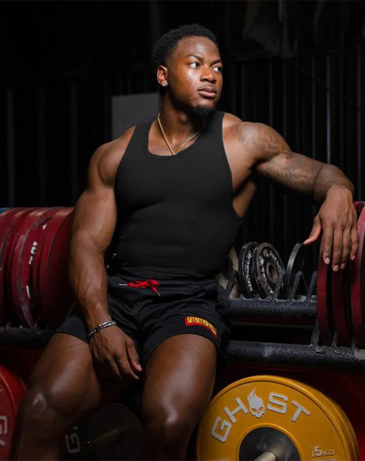Summer Men's Sports Clothing Casual Vest Fashion Round Neck Quick Dry Tank Top Male Outdoor Gym Fitness Sleeveless Base Shirt