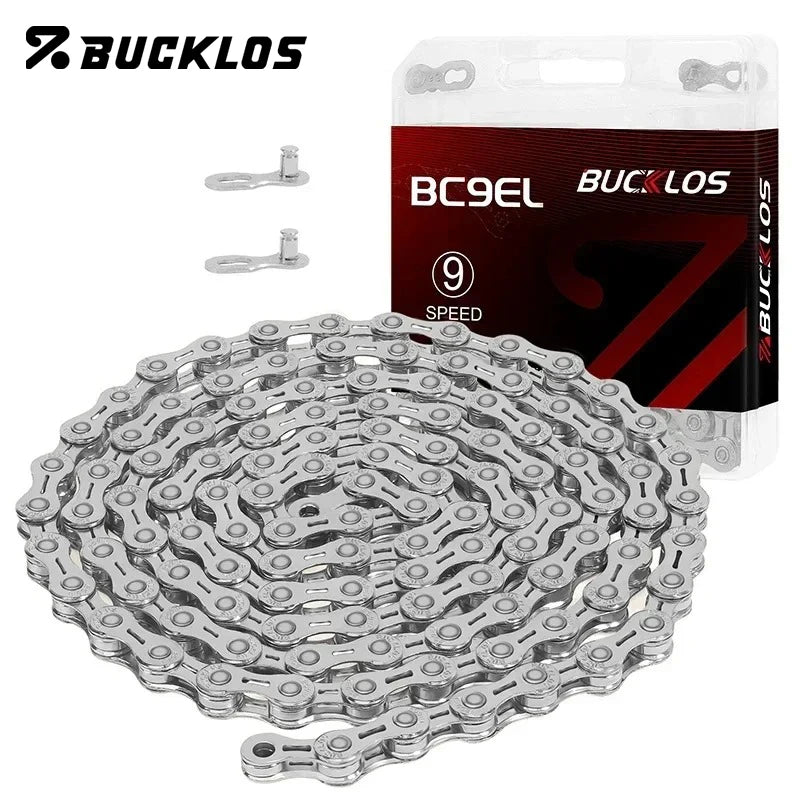 BUCKLOS MTB Road Bike Chain 8/9/10/11/12 Speed Bicycle Chains Universal EL/SL Road Bike Chain Gold/Silver Chains Bicycle Part