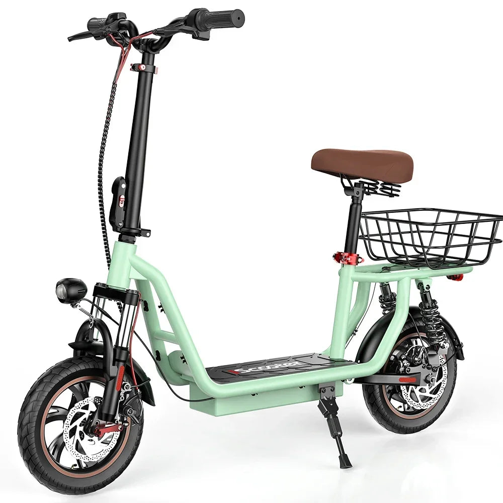 ISCOOTER I12 Adult Electric Scooter 500W Motor E- Scooter 36V7.5AH Battery Electric Scooter 12 Inch Road Tire Electric Scooter