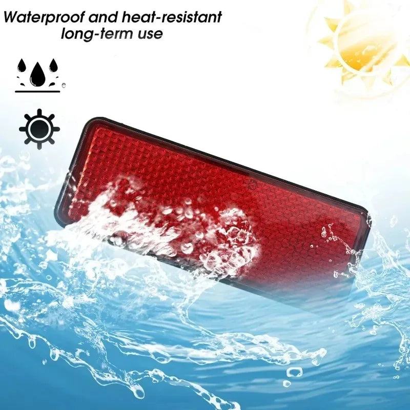 Universal Rectangular Safety Reflectors Warning Plates for Motorcycle Bike E-Scooter Helmet Night Riding Safety Reflector