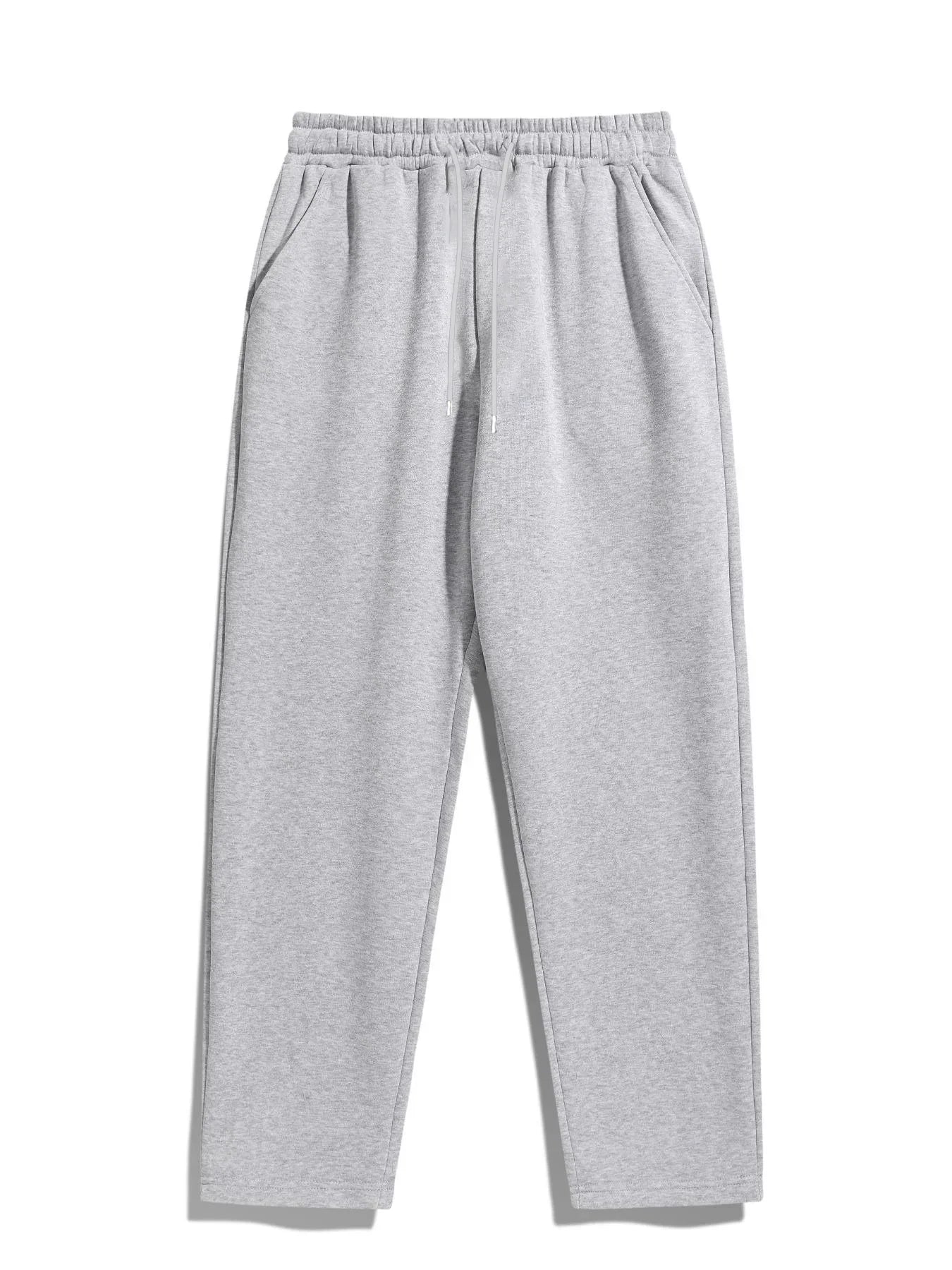 2026 New Cross-Border Autumn/Winter Cargo Pants, Solid Color, High Waist, Slimming Design, Pockets, Straight Leg, Wide Leg, Loos