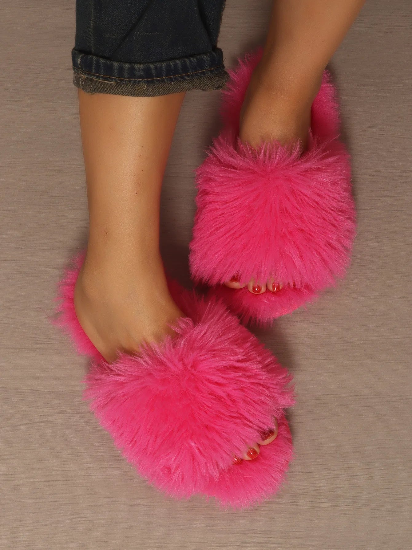 Women's Indoor Slippers 2024 Autumn and Winter New Plush Home Lazy Slippers Anti slip Durable Fashion Warm Sandals Slippers