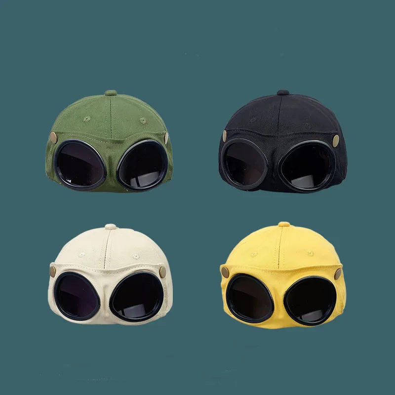 Aviator Hat Korean Adult/Child Version Personality Glasses Cap Sunglasses Sunshade Spring Summer Versatile Tide Baseball Cap