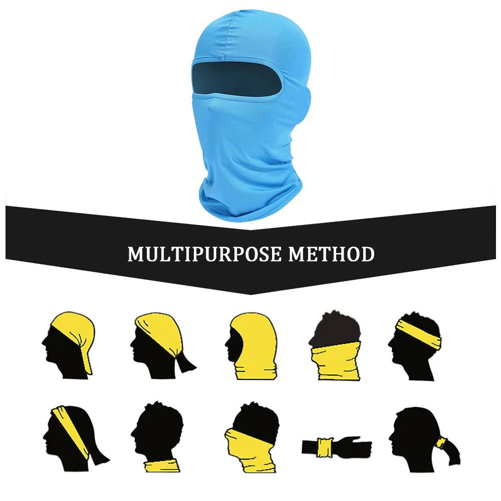 Balaclava Full Face Mask Hiking Cycling Camping Hunting Airsoft Cap Bike Head Cover Summer Men Women Ski Mask Hiking Scarves