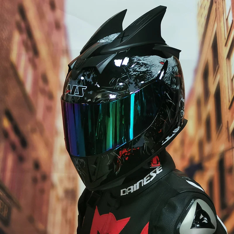 AIS helmet men and women electric motorcycle hard hat full helmet four-season summer knight head