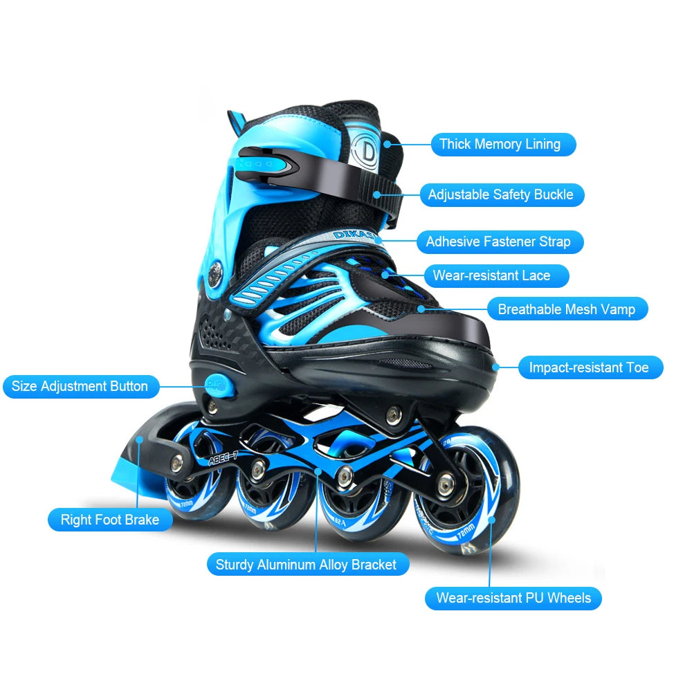 Outdoor Sports Skates Roller Inline Adjustable Children Tracer For Kids Boys Girls blade Illuminating Wheels Roller Skates Shoes