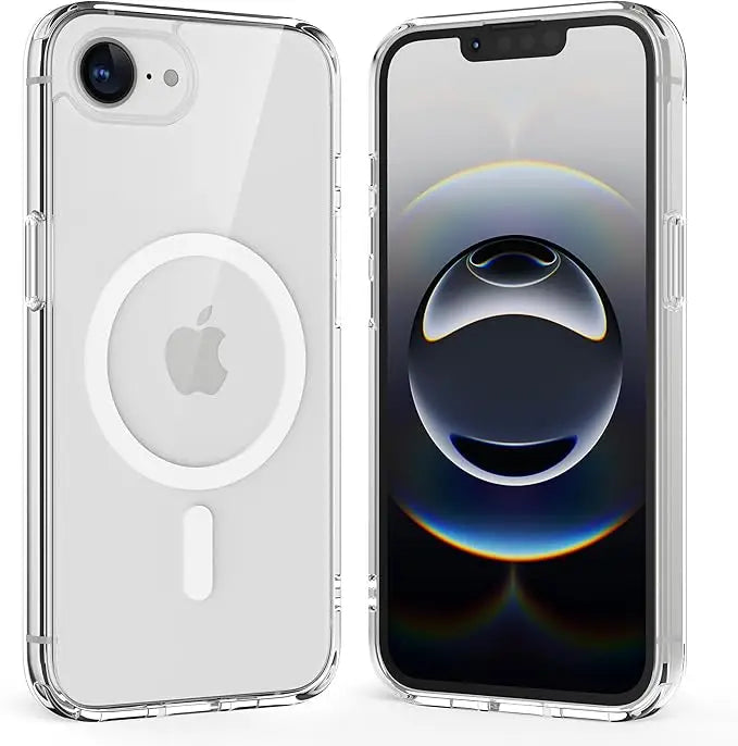 Original Magnetic Transparent Phone Case, Silicone Case for iPhone 17 Air 16 15 14 13 Pro Max Plus 16E Magsafe