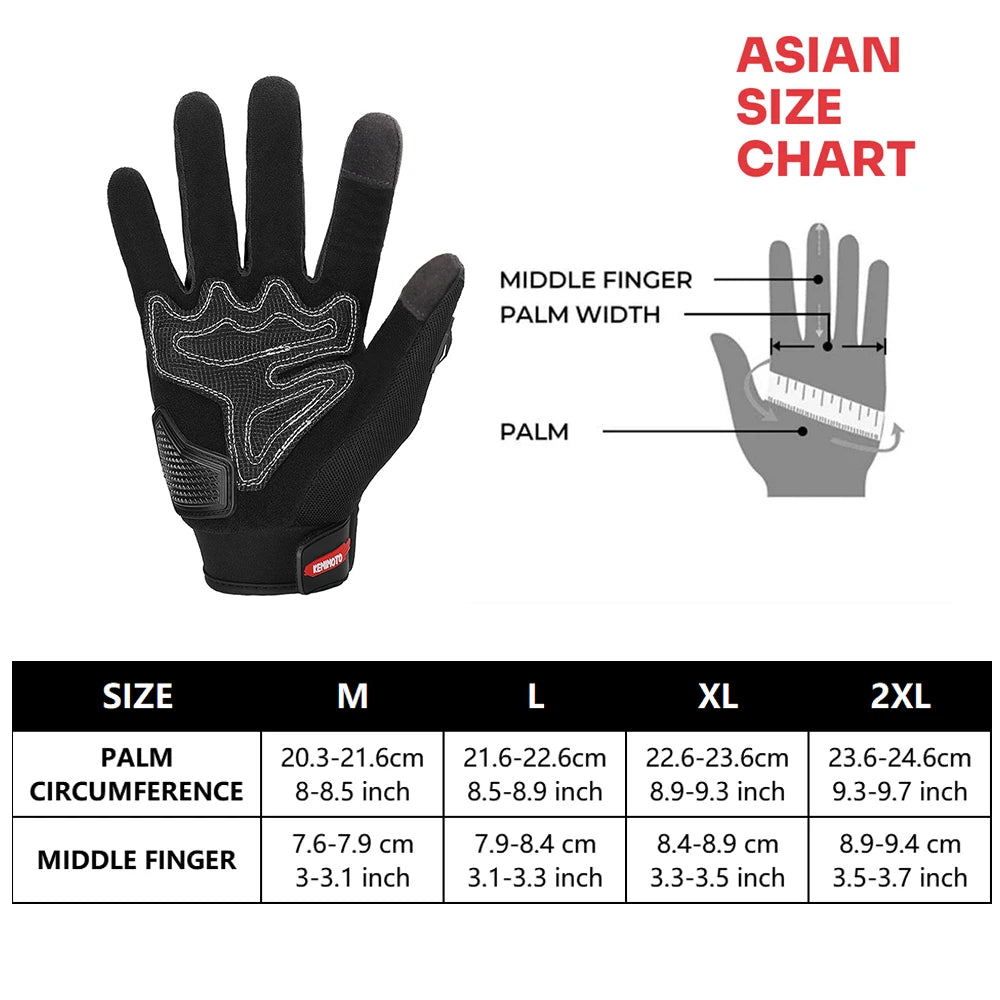 KEMIMOTO Summer Motorcycle Gloves CE Knuckle Protective  Touchscreen Motorbike Riding Gloves Tactical Gloves For Motocross UTV
