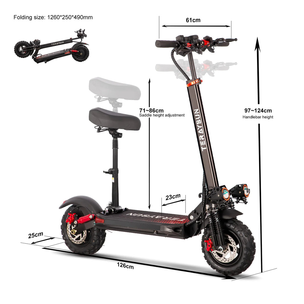 1200W Foldable 11\" Off-Road Electric Scooter with 11\" Tires Direct Shipping From US Warehouse Mobility E-Scooter Two Wheels