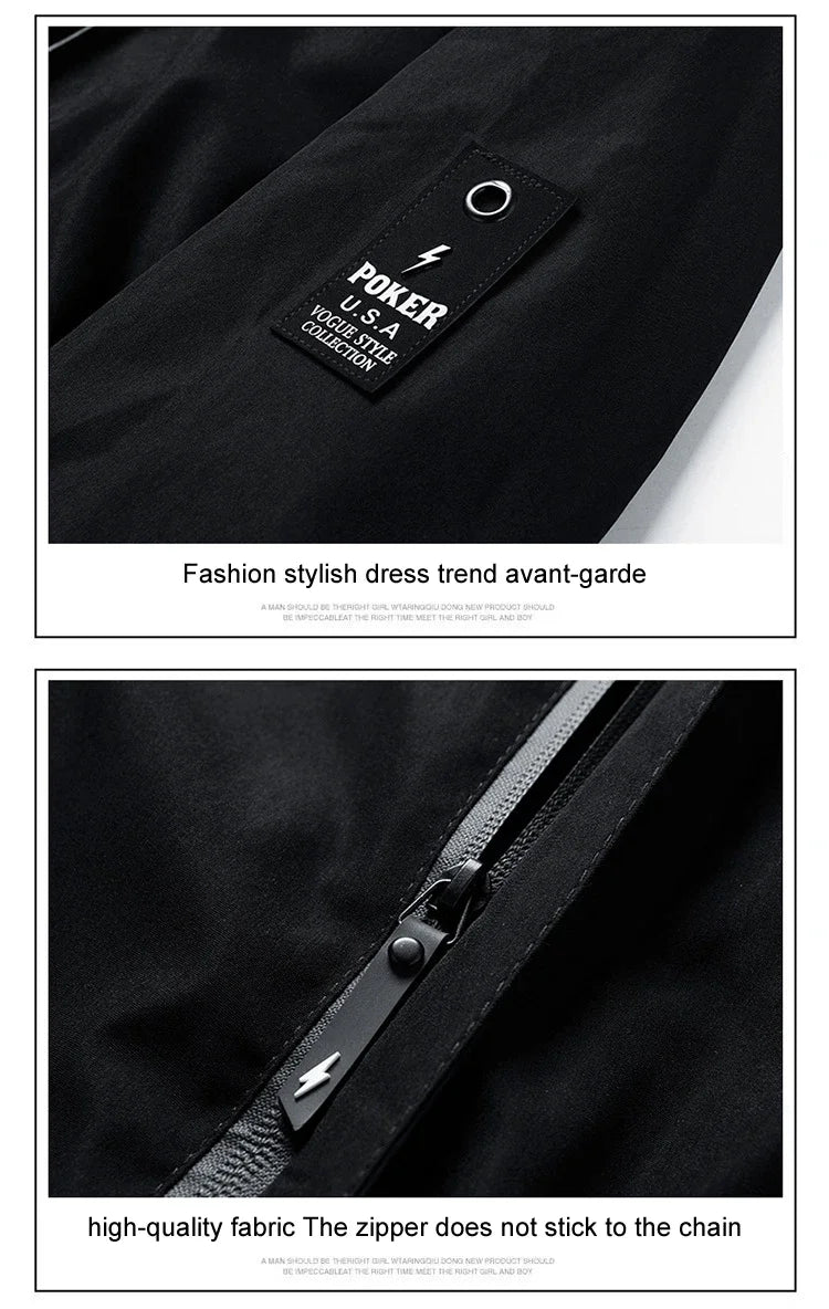 2026 New Season Spring and Autumn Men's Jacket - High-Quality Printed Outdoor Sports Hooded Fashion Sporty Casual Jacket