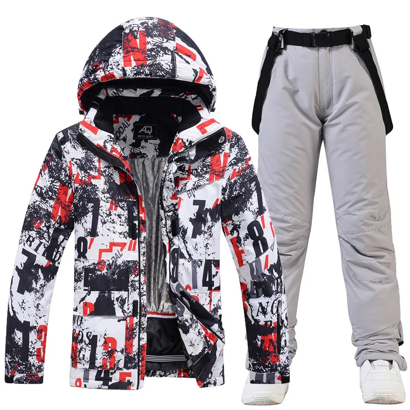 -30, Men and Women Snow Wear, Snowboarding Suit, Skiing Brand Jacket, Ski Jacket and Pant Sets, Snowboarding Clothing, Winter
