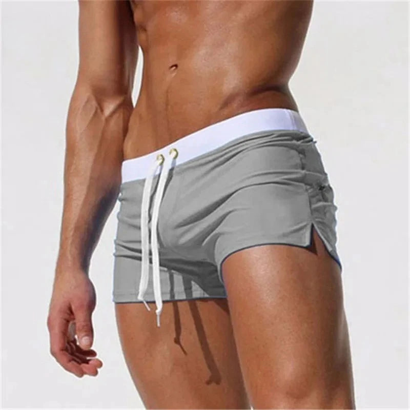 Running Shorts Summer Sexy New Beach Shorts Breathable Quick Dry swimsuit Casual Mens Shorts Gyms Swimwear Boardshorts Trunks