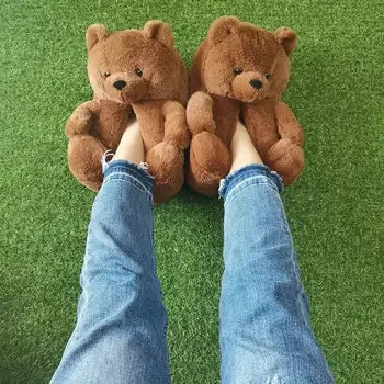 Newest cat paw feet slippers woman fluffy closed heel home shoes for women winter warm slip on animal claw slipper furry loafer