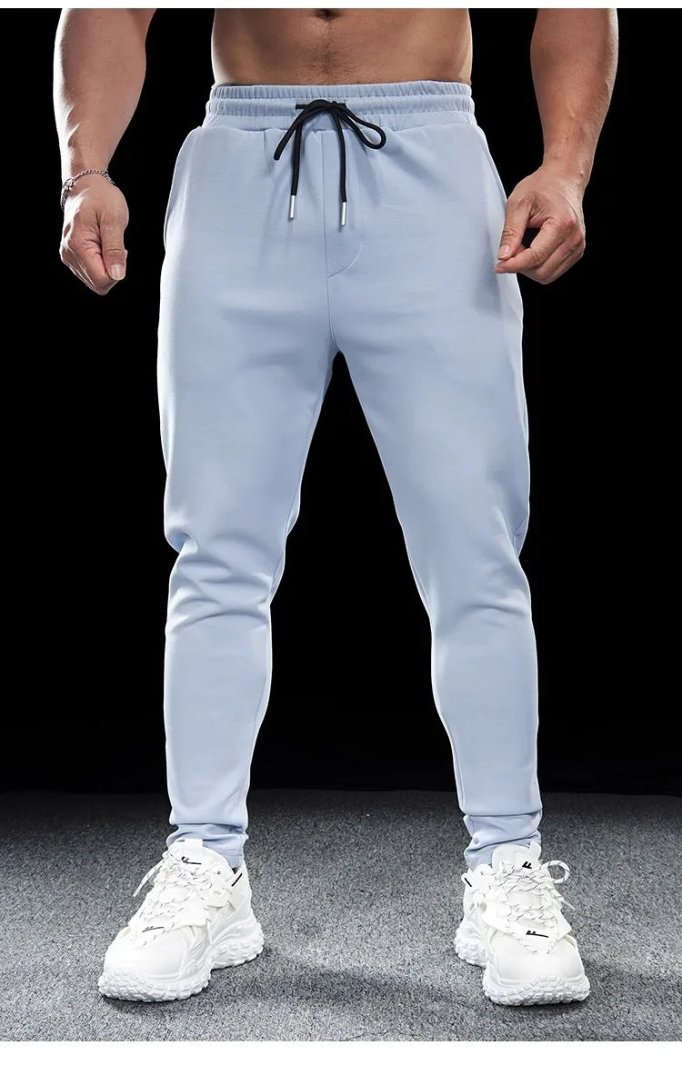 Men's Sports Gym Fitness Casual Slim Stretch Running Pants Tops Men's Quick-drying Breathable Training Pants Autumn Winter