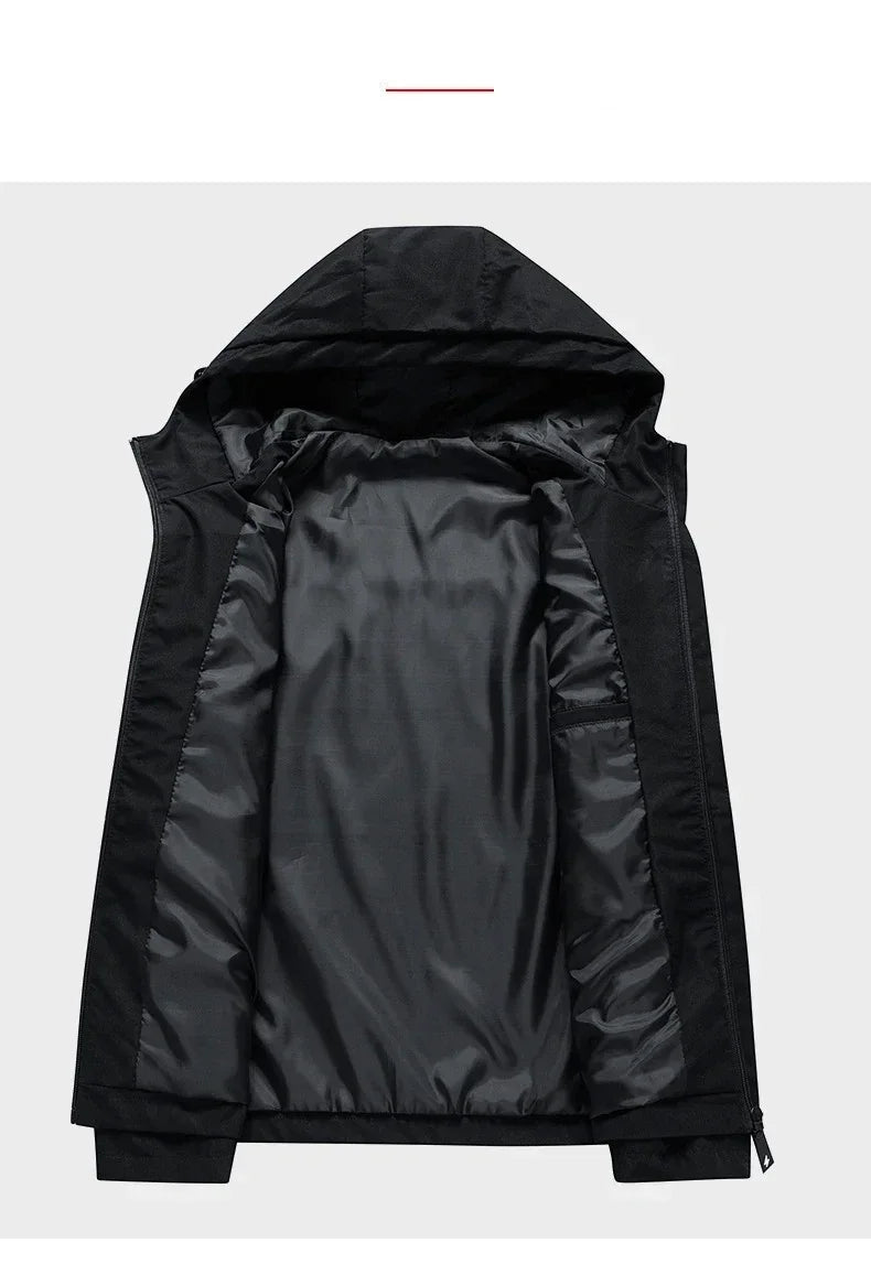 New men's printed outdoor sports jackets for the autumn and winter of 2026. Men's windproof fashionable casual jackets. Men's ja