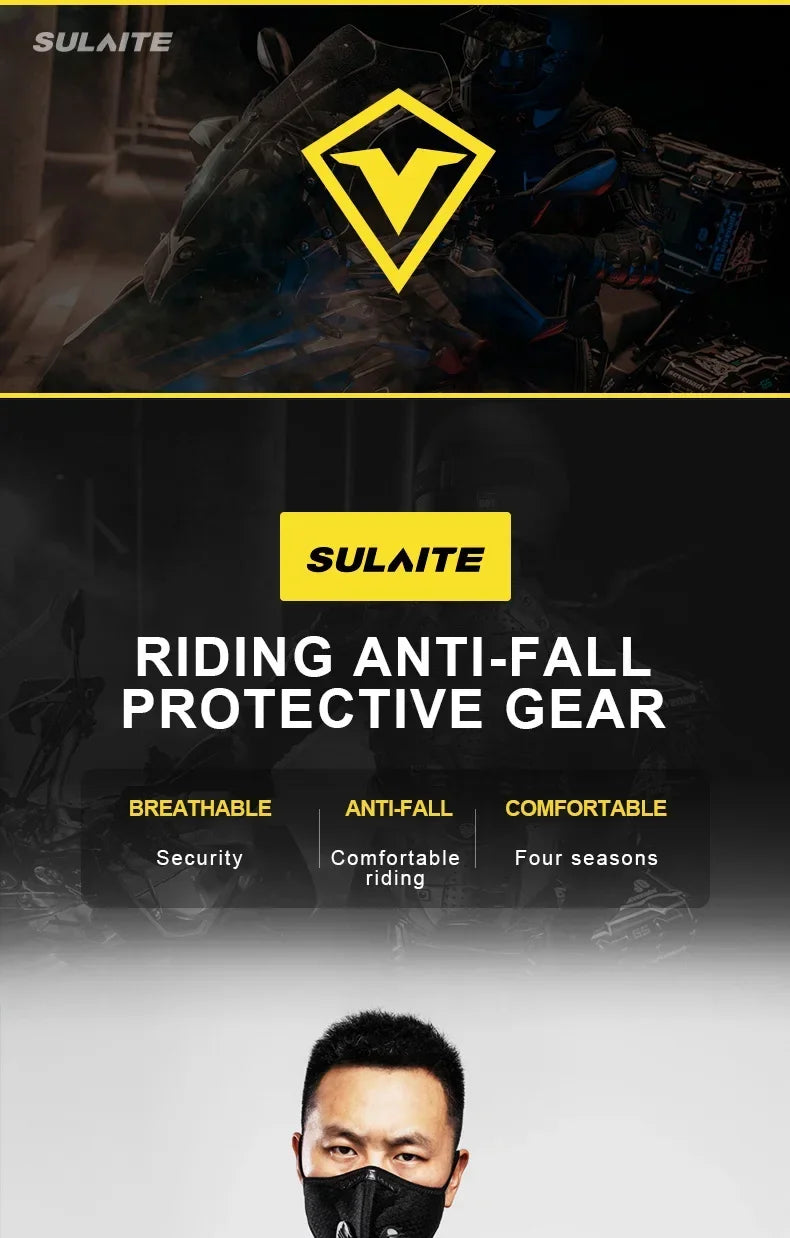 Sulaite Motorcycle Jacket Racing Riding Armor Protector ATV Motocross Body Protection Jackets Enduro Clothing Protective Gear