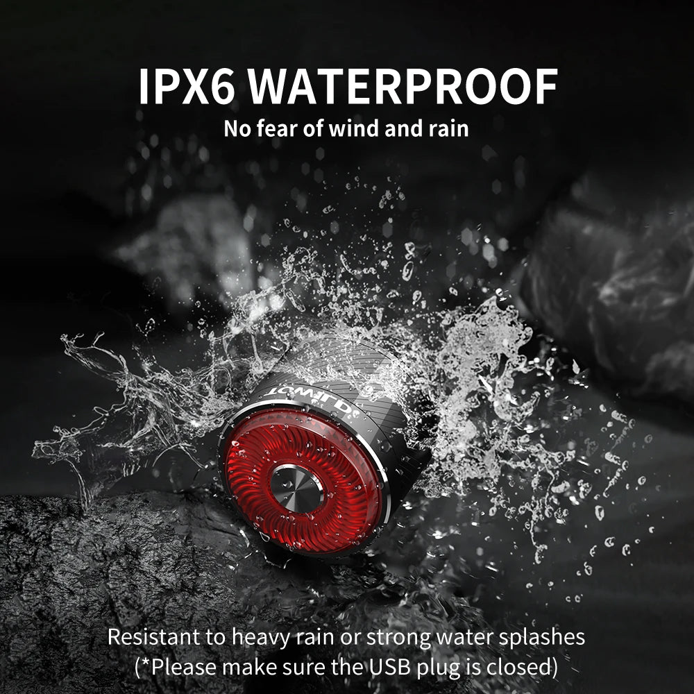 TOWILD TL05 Rear Light Bicycle Smart Auto Brake Sensing Light IPX6 Waterproof USB Charging LED Cycling Light Warning Taillight