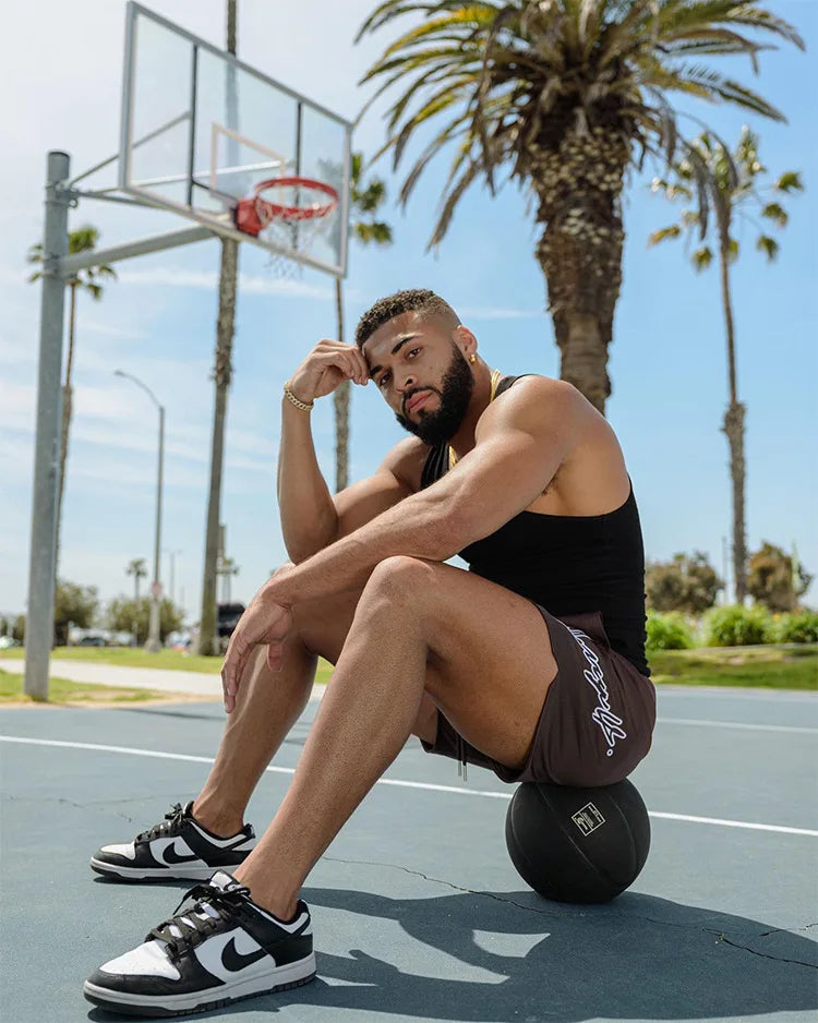 Trend Men's Mesh Beach Swim Casual Shorts Man Quick Dry Loose Basketball Jogger Short Pants Gym Fitness Sport Running Sweatpants