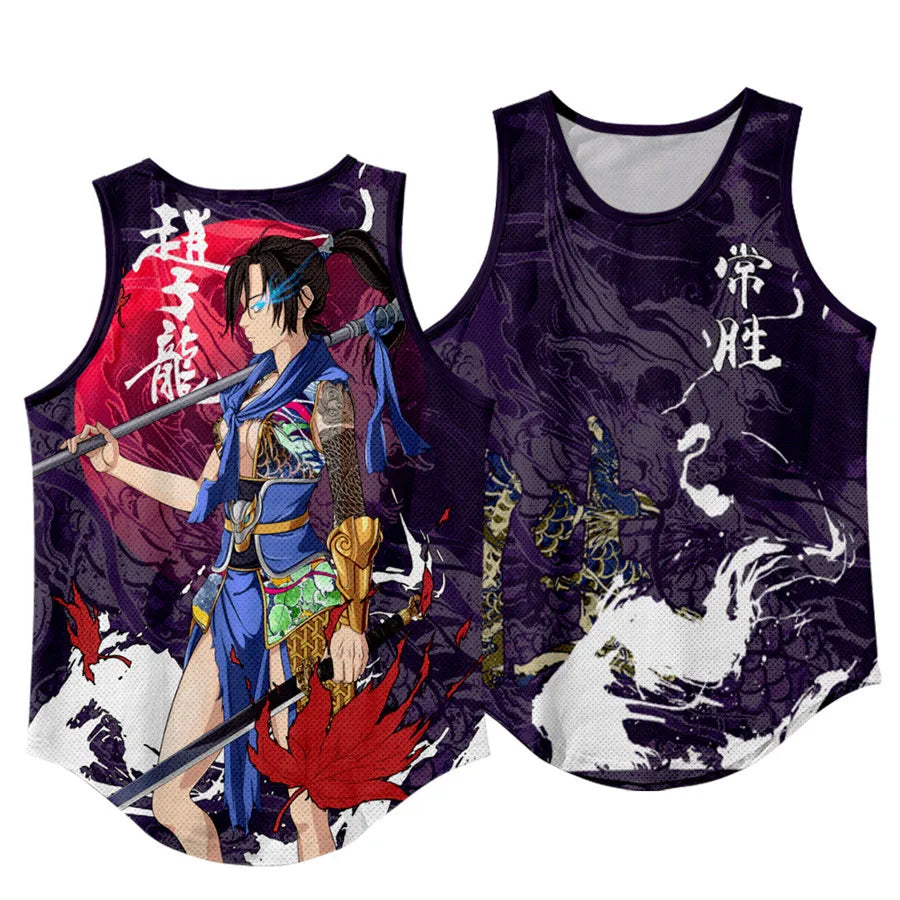 Anime Peak Costume Basketball Jersey Cosplay Uniform Vest Singlet Shirt Sleeveless Set Tank Tops