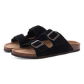 Crestar Women's Suede Clogs Leather Mules Cork Footbed Sandals Potato Shoes with Arch Support Fashion Leather Mules Shoes