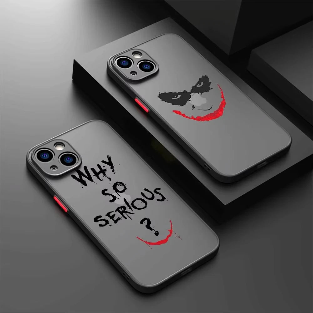 Cool Joker Phone Case For iPhone 16 15 14 13 12 11 Pro Max XS X XR 7 8 SE Transparent Back Cover