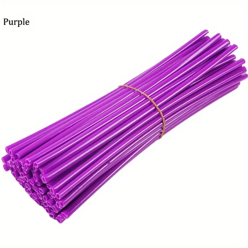 72Pcs Bicycle Off-road Motorcycle Steel Wheel Hub Universal Color Spoke Sleeve Mountain Bike Casing Spoke Retrofit Decoration