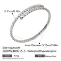 Stainless Steel Full Zirconia Bracelet, 18K Gold Plated Titanium Steel Bangle, Sparkling Luxury Fashion Jewelry for Women