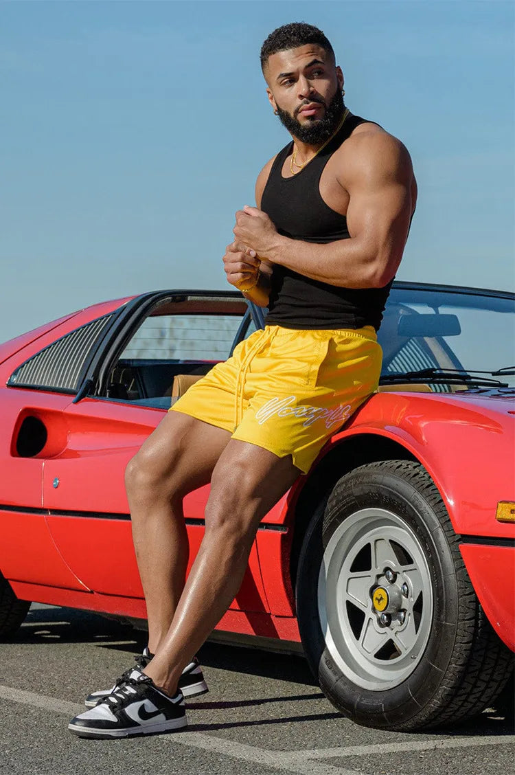 Trend Men's Mesh Beach Swim Casual Shorts Man Quick Dry Loose Basketball Jogger Short Pants Gym Fitness Sport Running Sweatpants
