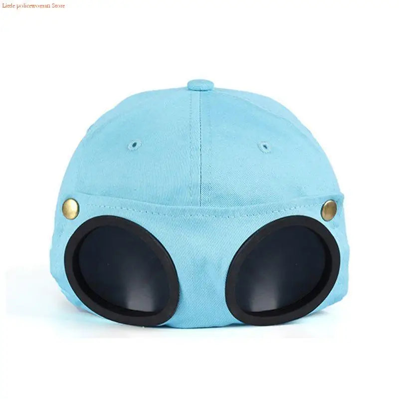 F92D Baseball Hat For Men Hip Hop Hats Curved Visor Baseball Hat with Goggles